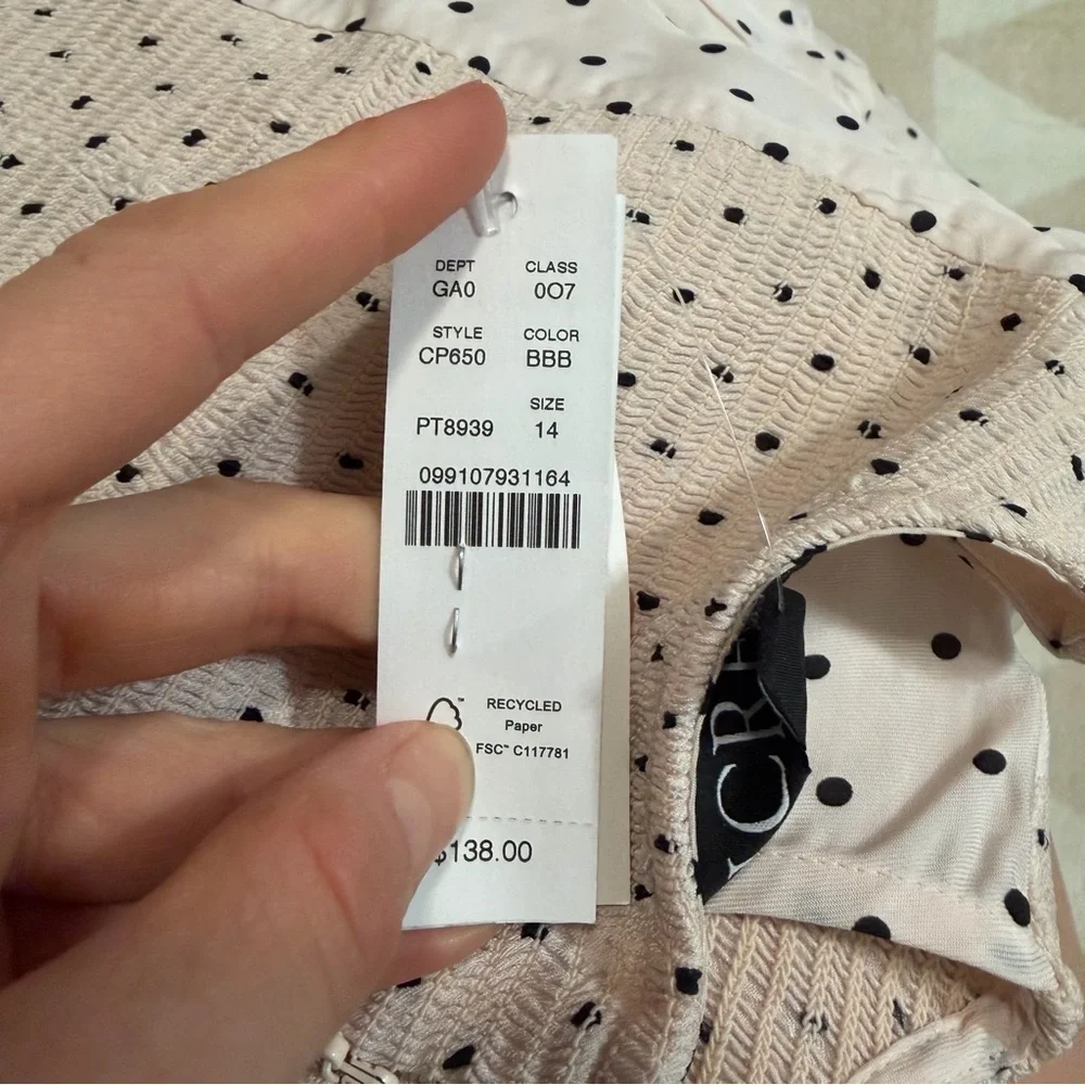 J crew Veranda shirt in dot print